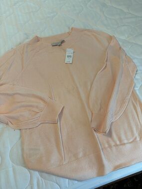 LOFT Light Blush Crewneck Sweater